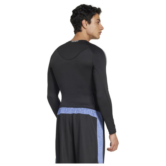 Adidas Ανδρική μακρυμάνικη μπλούζα Techfit Compression 3-Stripes Longsleeve Tee Adidas Ανδρική μακρυμάνικη μπλούζα Techfit Compression 3-Stripes Longsleeve Tee